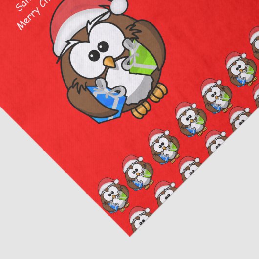 Decoratief tissuepapier kerstuil (Detail)