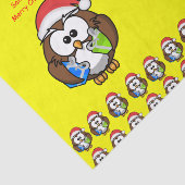 Decoratief tissuepapier kerstuil (Detail)