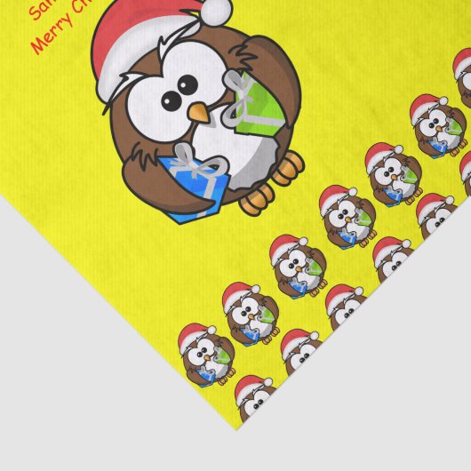 Decoratief tissuepapier kerstuil (Detail)