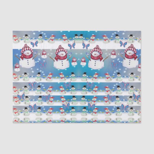Decoratief tissuepapier met kerstsnowman (Voorkant)