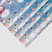 Decoratief tissuepapier met kerstsnowman (Detail)