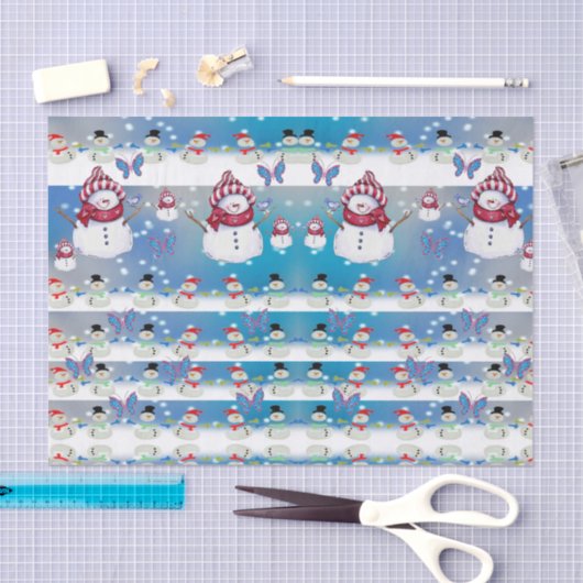 Decoratief tissuepapier met kerstsnowman (Craft)