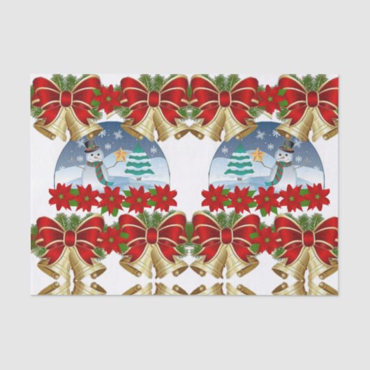 Decoratief tissuepapier met kerstsnowman (Voorkant)