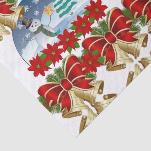 Decoratief tissuepapier met kerstsnowman (Detail)