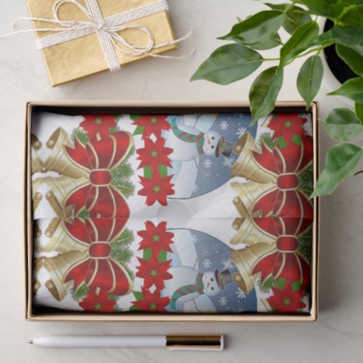 Decoratief tissuepapier met kerstsnowman (Geschenk)