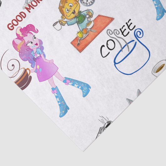 Decoratief tissuepapier ontbijt (Detail)