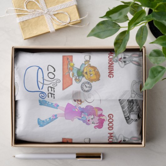 Decoratief tissuepapier ontbijt (Geschenk)