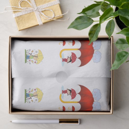 Decoratief tissuepapier Regen (Geschenk)