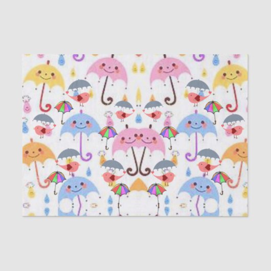 Decoratief tissuepapier Regen (Voorkant)