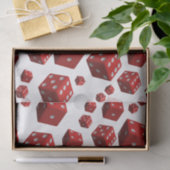 Decoratief tissuepapier rode dobbelsteen mancave (Geschenk)