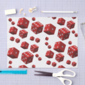 Decoratief tissuepapier rode dobbelsteen mancave (Craft)