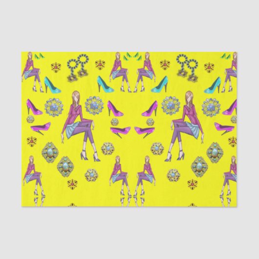 Decoratief tissuepapier tieners schoenen (Voorkant)