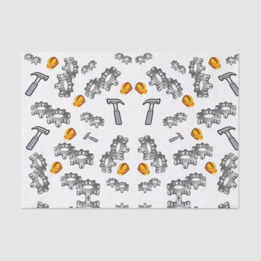 Decoratief tissuepapier timmerwerktuigen (Voorkant)