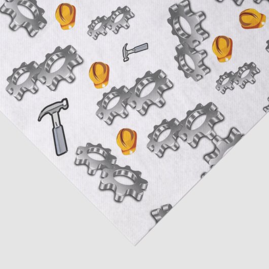 Decoratief tissuepapier timmerwerktuigen (Detail)