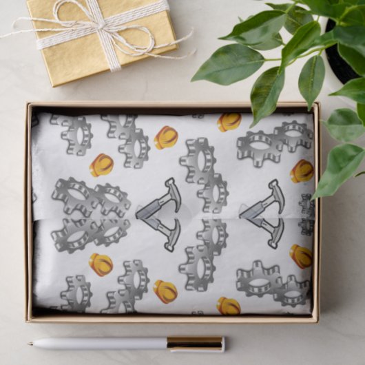 Decoratief tissuepapier timmerwerktuigen (Geschenk)