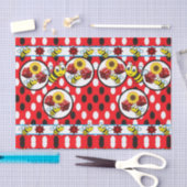 Decoratief tissuepapier voor hommels rood dobbeltj (Craft)