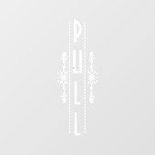 Decoratief trekdeur bord, raamsticker (Vel)