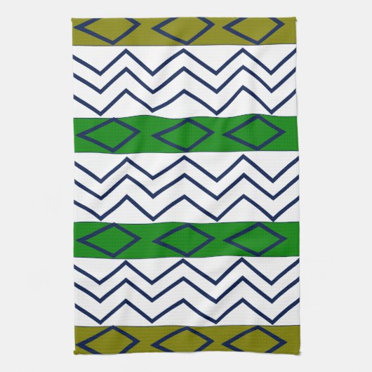 Decoratief Trendy Chevron Stripes Pattern Theedoek (Verticaal)