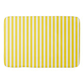 Decoratief Trendy Elegant Yellow White Stripes Badmat (Voorkant)