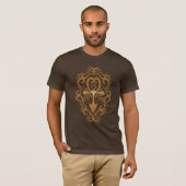 Decoratief tribaal Ankh - bruin T-shirt (Voorkant volledig)