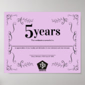 Decoratief universeel certificaat ter nagedachteni poster (Voorkant)