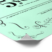 Decoratief universeel certificaat ter nagedachteni poster (Hoek)