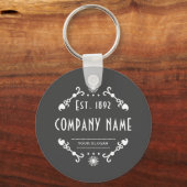 Decoratief Vaste Bedrijfsnaam Sleutelhanger (Achterkant)