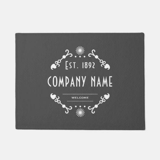 Decoratief Vastgestelde Bedrijfsnaam, Welkom Deurmat (Voorkant)