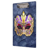 Decoratief Venetiaans masker op getextureerde donk Klembord (Links)