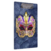 Decoratief Venetiaans masker op getextureerde donk Klembord (Rechts)