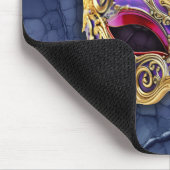 Decoratief Venetiaans masker op getextureerde donk Muismat (Hoek)