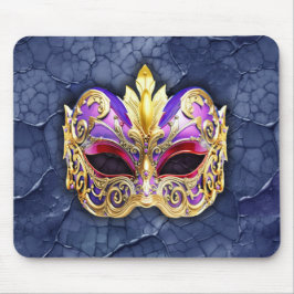 Decoratief Venetiaans masker op getextureerde donk Muismat