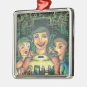 Decoratief vierkant metalen ornament (Links)