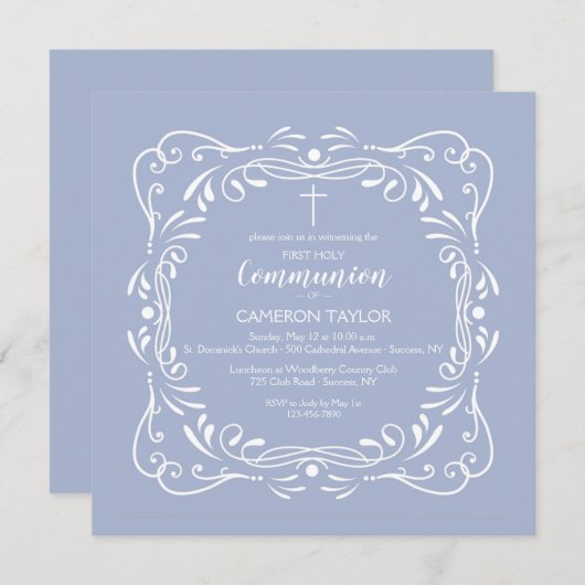 Decoratief Vierkant Religieus Kaart (Voorkant / Achterkant)