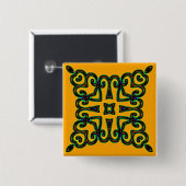 Decoratief Vierkante Button 5,1 Cm (Voorkant /achterkant)