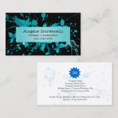 Decoratief Visitekaartje Grunge Bloemenachtergrond (Voorkant / Achterkant)