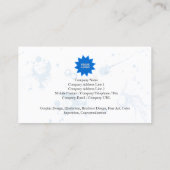 Decoratief Visitekaartje Grunge Bloemenachtergrond (Achterkant)