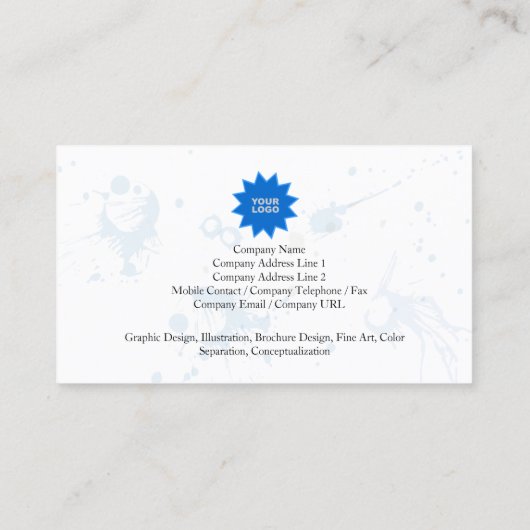 Decoratief Visitekaartje Grunge Bloemenachtergrond (Achterkant)