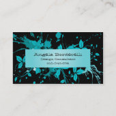 Decoratief Visitekaartje Grunge Bloemenachtergrond (Voorkant)