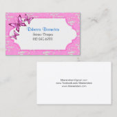 Decoratief Visitekaartje Retro Vlinder Lijst (Voorkant / Achterkant)