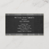 Decoratief Visitekaartje Rustieke Papierpatronen (Achterkant)