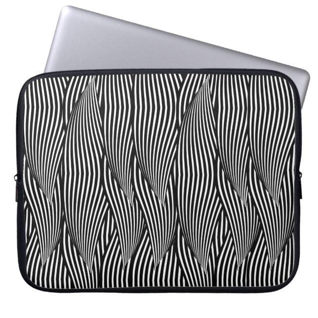 Decoratief vormend naadloos patroongolven — petaal laptop sleeve (Voorkant)