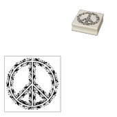 Decoratief Vredesbord Rubberstempel (Gestempeld)