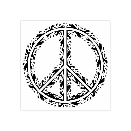 Decoratief Vredesbord Rubberstempel (Afrduk)