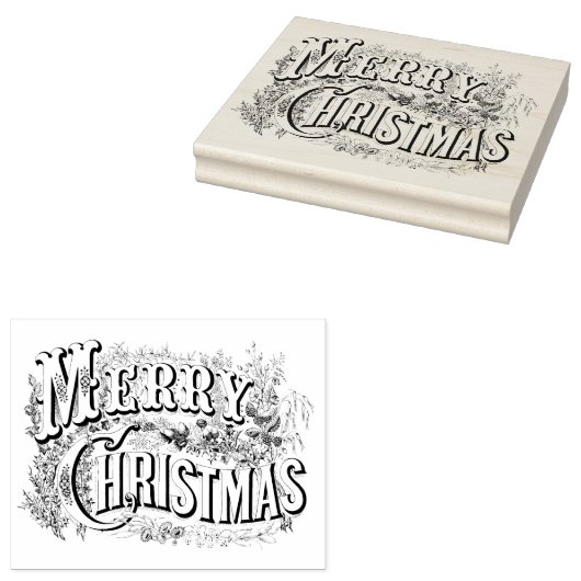 decoratief vrolijk kerstmis kleur me script rubberstempel (Gestempeld)