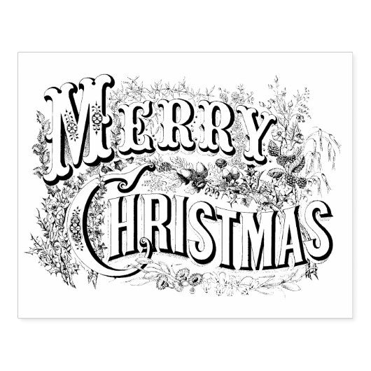 decoratief vrolijk kerstmis kleur me script rubberstempel (Afrduk)