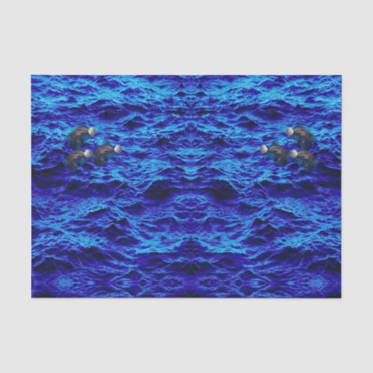 Decoratief weefsel dophins tissuepapier (Voorkant)
