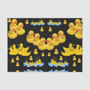 Decoratief weefsel papier gele eenden