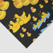 Decoratief weefsel papier gele eenden (Detail)