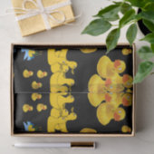 Decoratief weefsel papier gele eenden (Geschenk)